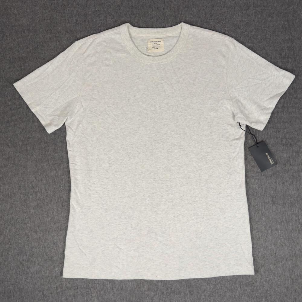 Buck Mason Shirt Mens Large Beige Field-Spec Tall Heavy Crewneck Tee T-Shirt